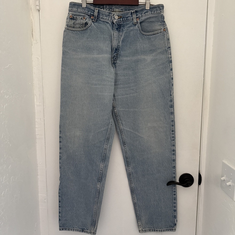 LEVI'S 560 Jeans Womens 14M Blue Red Tab Loose Fit Straight Leg 2000s Streetwear